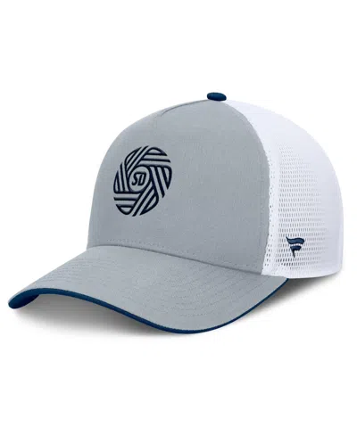 Fanatics San Diego Fc Knuckle Adjustable Trucker Hat In Gray