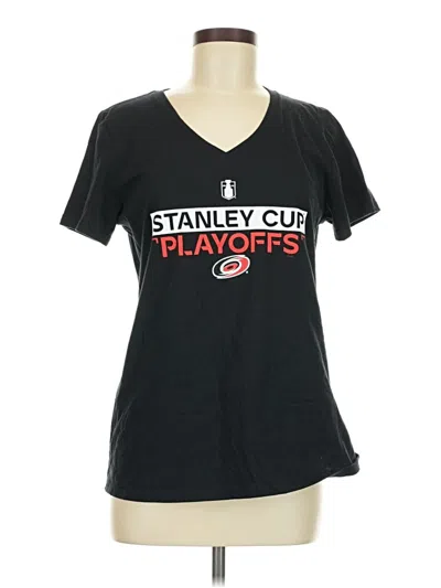 Pre-owned Fanatics Short Sleeve Top Black V Neck Tops