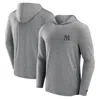 FANATICS SIGNATURE FANATICS SIGNATURE BLACK NEW YORK YANKEES FRONT OFFICE TECH LIGHTWEIGHT HOODIE T-SHIRT