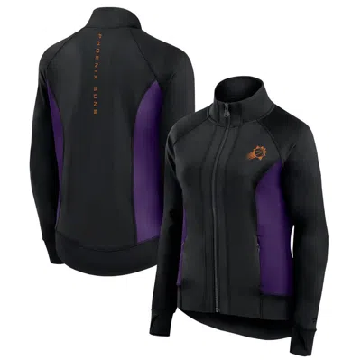 Fanatics Signature Black Phoenix Suns Studio Fitted Full-zip Gym Track Jacket