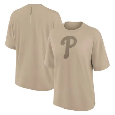 Fanatics Signature Khaki Philadelphia Phillies Elements Oversized T-shirt
