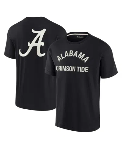Fanatics Signature Men's And Women's  Black Alabama Crimson Tide Super Soft Short Sleeve T-shirt