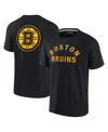 Fanatics Signature Unisex   Black Boston Bruins Super Soft Short Sleeve T-shirt In Black