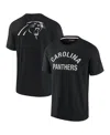 Fanatics Signature Men's And Women's  Black Carolina Panthers Super Soft Short Sleeve T-shirt In Black