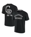 Fanatics Signature Men's And Women's  Black Colorado Rockies Super Soft Short Sleeve T-shirt In Black