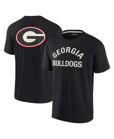 FANATICS SIGNATURE MEN'S AND WOMEN'S FANATICS SIGNATURE BLACK GEORGIA BULLDOGS SUPER SOFT SHORT SLEEVE T-SHIRT