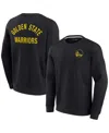 Fanatics Signature Men's And Women's  Black Golden State Warriors Super Soft Fleece Oversize Arch Cre In Black