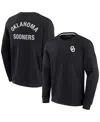 Fanatics Signature Unisex  Black Oklahoma Sooners Super Soft Pullover Crew Sweatshirt In Black
