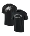 Fanatics Signature Men's And Women's  Black Philadelphia Eagles Super Soft Short Sleeve T-shirt In Black