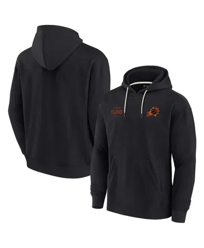 FANATICS SIGNATURE MEN'S AND WOMEN'S FANATICS SIGNATURE BLACK PHOENIX SUNS SUPER SOFT FLEECE PULLOVER HOODIE