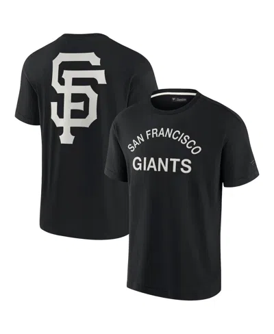 FANATICS SIGNATURE MEN'S AND WOMEN'S FANATICS SIGNATURE BLACK SAN FRANCISCO GIANTS SUPER SOFT SHORT SLEEVE T-SHIRT