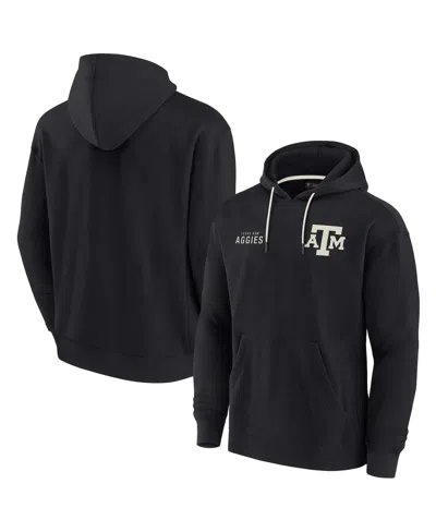FANATICS SIGNATURE MEN'S AND WOMEN'S FANATICS SIGNATURE BLACK TEXAS A&M AGGIES SUPER SOFT FLEECE PULLOVER HOODIE