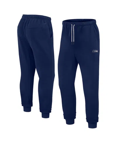 FANATICS SIGNATURE MEN'S AND WOMEN'S FANATICS SIGNATURE COLLEGE NAVY SEATTLE SEAHAWKS SUPER SOFT FLEECE JOGGER