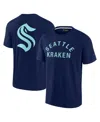 Fanatics Signature Men's And Women's  Deep Sea Blue Seattle Kraken Super Soft Short Sleeve T-shirt In Deep Sea Blue