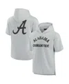 Fanatics Signature Men's And Women's  Gray Alabama Crimson Tide Super Soft Fleece Short Sleeve Pullov In Gray