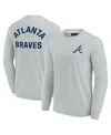 Fanatics Signature Men's And Women's  Gray Atlanta Braves Super Soft Long Sleeve T-shirt In Gray