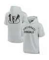 Fanatics Signature Men's And Women's  Gray Cincinnati Bengals Super Soft Fleece Short Sleeve Hoodie In Gray