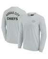 Fanatics Signature Men's And Women's  Gray Kansas City Chiefs Super Soft Long Sleeve T-shirt In Gray