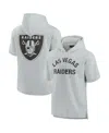 Fanatics Signature Men's And Women's  Gray Las Vegas Raiders Super Soft Fleece Short Sleeve Hoodie In Gray