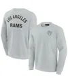 Fanatics Signature Men's And Women's  Gray Los Angeles Rams Super Soft Pullover Crew Sweatshirt In Gray