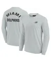 Fanatics Signature Men's And Women's  Gray Miami Dolphins Super Soft Long Sleeve T-shirt In Gray