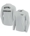Fanatics Signature Men's And Women's  Gray Miami Hurricanes Super Soft Long Sleeve T-shirt In Gray