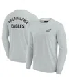 Fanatics Signature Men's And Women's  Gray Philadelphia Eagles Super Soft Long Sleeve T-shirt In Gray