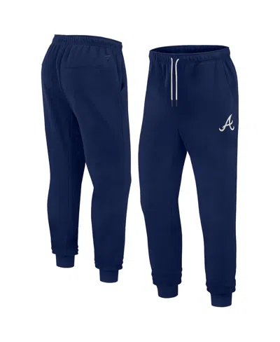FANATICS SIGNATURE MEN'S AND WOMEN'S FANATICS SIGNATURE NAVY ATLANTA BRAVES SUPER SOFT FLEECE JOGGER
