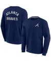 Fanatics Signature Men's And Women's  Navy Dallas Cowboys Super Soft Pullover Crew Sweatshirt In Navy