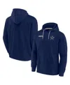 Fanatics Signature Men's And Women's  Navy Dallas Cowboys Super Soft Fleece Pullover Hoodie In Navy