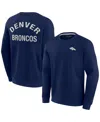 Fanatics Signature Unisex  Navy Denver Broncos Super Soft Long Sleeve T-shirt In Navy