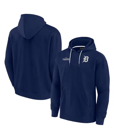 FANATICS SIGNATURE MEN'S AND WOMEN'S FANATICS SIGNATURE NAVY DETROIT TIGERS SUPER SOFT FLEECE PULLOVER HOODIE