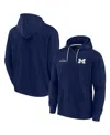 Fanatics Signature Unisex  Navy Michigan Wolverines Super Soft Fleece Pullover Hoodie In Navy