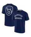 Fanatics Signature Men's And Women's  Navy Milwaukee Brewers Super Soft Short Sleeve T-shirt In Navy