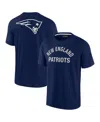 Fanatics Signature Men's And Women's  Navy New England Patriots Super Soft Short Sleeve T-shirt In Navy