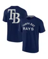 Fanatics Signature Men's And Women's  Navy Tampa Bay Rays Super Soft Short Sleeve T-shirt In Navy