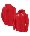 Fanatics Signature Men's And Women's  Red Cincinnati Reds Super Soft Fleece Pullover Hoodie In Red