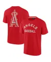 Fanatics Signature Men's And Women's  Red Los Angeles Angels Super Soft Short Sleeve T-shirt In Red