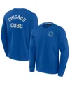 Fanatics Signature Men's And Women's  Royal Chicago Cubs Super Soft Pullover Crew Sweatshirt In Royal