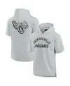 Fanatics Signature Men's And Women's Gray Jacksonville Jaguars Elements Super Soft Fleece Short Sleeve Pullover Hoodie In Gray,cream