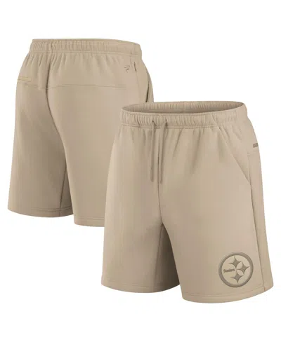 Fanatics Signature Men's And Women's Khaki San Francisco Giants Elements Super Soft Fleece Shorts