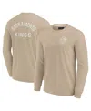 Fanatics Signature Men's And Women's Khaki Sacramento Kings Elements Super Soft Long Sleeve T-shirt In Khaki