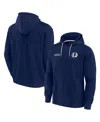 Fanatics Signature Men's And Women's Navy Dallas Mavericks Elements Super Soft Fleece Pullover Hoodie In Navy