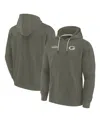 Fanatics Signature Men's And Women's Olive Philadelphia 76ers Elements Super Soft Fleece Pullover Hoodie In Olive