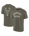 Fanatics Signature Men's And Women's Olive Milwaukee Bucks Elements Super Soft Short Sleeve T-shirt In Olive