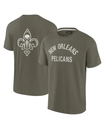 Fanatics Signature Men's And Women's Olive New Orleans Pelicans Elements Super Soft Short Sleeve T-shirt