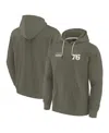 Fanatics Signature Men's And Women's Olive Philadelphia 76ers Elements Super Soft Fleece Pullover Hoodie In Olive