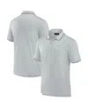 Fanatics Signature Men's  Gray Los Angeles Chargers Pique Polo Shirt In Gray