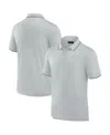 Fanatics Signature Men's  Gray Los Angeles Rams Pique Polo Shirt In Gray