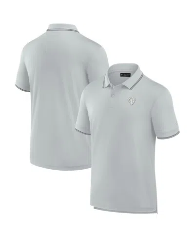 Fanatics Signature Men's  Gray Los Angeles Rams Pique Polo Shirt